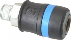 Prevost - 1/2 Male NPT Industrial Pneumatic Hose Safety Coupler - Composite, 1/2" Body Diam - Industrial Tool & Supply