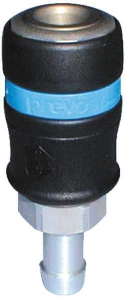 Prevost - Hose Barb Industrial Pneumatic Hose Safety Coupler - Fiber Glass, 1/2" Body Diam, 3/8" Hose ID - Industrial Tool & Supply
