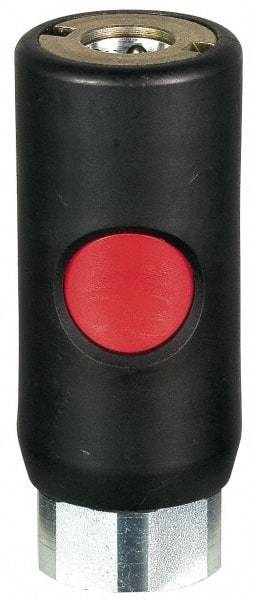 Prevost - 1/2 Female NPT Tru-Flate Automotive Pneumatic Hose Safety Coupler - Composite, 1/4" Body Diam - Industrial Tool & Supply