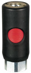 Prevost - 3/8 Female NPT Tru-Flate Automotive Pneumatic Hose Safety Coupler - Composite, 1/4" Body Diam - Industrial Tool & Supply
