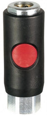 Prevost - 1/2 Female NPT Tru-Flate Automotive Pneumatic Hose Safety Coupler - Composite, 3/8" Body Diam - Industrial Tool & Supply