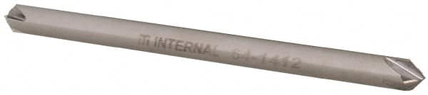 Made in USA - 1/8" Diam 4 Flute Double End Solid Carbide Chamfer Mill - Industrial Tool & Supply