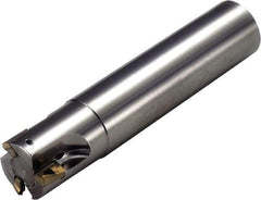 Kyocera - 1-1/4" Cut Diam, 0.618" Max Depth of Cut, 1-1/4" Shank Diam, 4" OAL, Indexable Square Shoulder End Mill - BDMT 1704 Inserts, Weldon Shank, 90° Lead Angle, Through Coolant - Industrial Tool & Supply