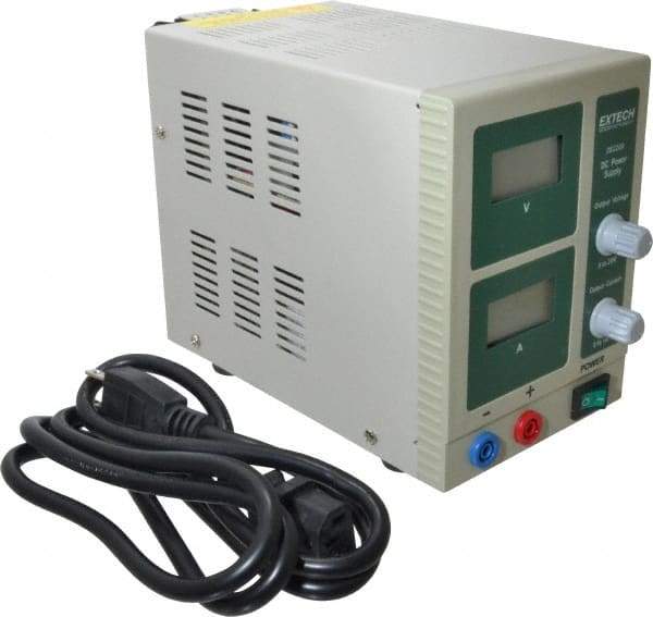 Extech - 30 Watt, 1 Amp, 30 VDC Output, Benchtop Power Supply - 1 Output, LCD Display - Industrial Tool & Supply