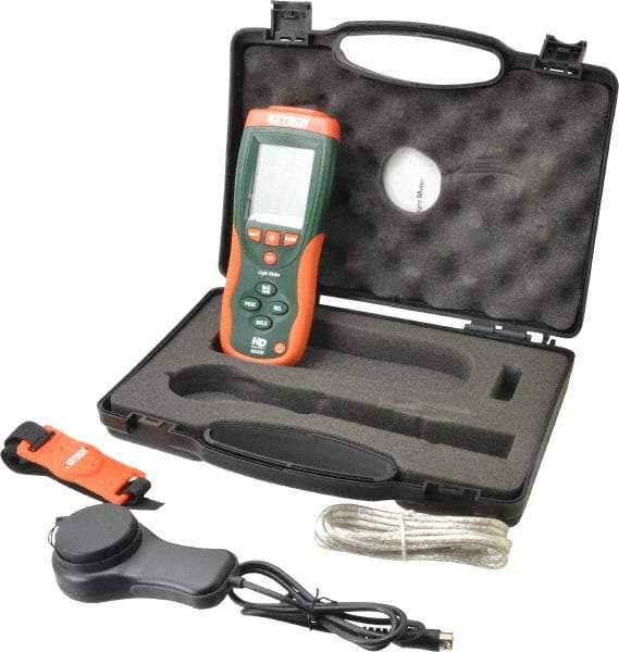 Extech - 9 Volt Battery, 40 to 40,000 FC, Light Meter - Compatible with Light Lighting - Industrial Tool & Supply