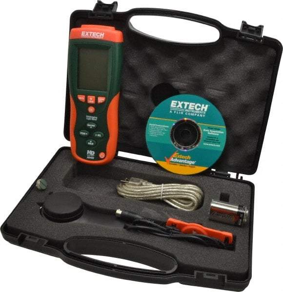 Extech - 9 Volt Battery, 40 to 40,000 FC, Light Meter - Compatible with Light Lighting - Industrial Tool & Supply