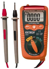 Extech - DM220, CAT IV, 600 VAC/VDC, Digital Auto Ranging Multimeter - 40 mOhm, Measures Voltage, Current, Frequency, Resistance - Industrial Tool & Supply