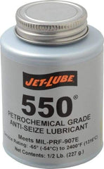 Jet-Lube - 0.5 Lb Can Extreme Pressure Anti-Seize Lubricant - Molybdenum Disulfide, -65 to 2,400°F, Steel Blue, Water Resistant - Industrial Tool & Supply