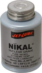 Jet-Lube - 0.25 Lb Can Extreme Temperature Anti-Seize Lubricant - Nickel, -65 to 1,800°F, Gray, Nuclear Grade - Industrial Tool & Supply