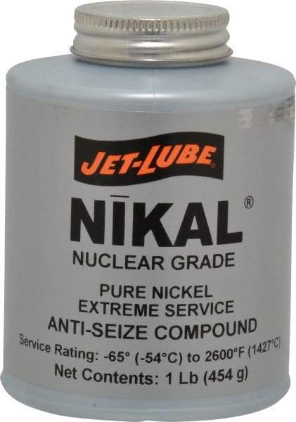 Jet-Lube - 1 Lb Can Extreme Temperature Anti-Seize Lubricant - Nickel, -65 to 2,600°F, Gray, Nuclear Grade - Industrial Tool & Supply