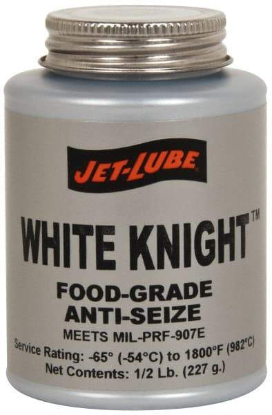 Jet-Lube - 1 Lb Can General Purpose Anti-Seize Lubricant - Aluminum, -65 to 1,800°F, White, Food Grade, Water Resistant - Industrial Tool & Supply