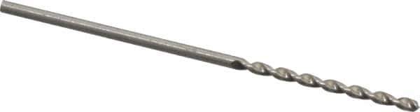 Walter-Titex - #56 130° High Speed Steel Jobber Drill - Bright Finish, Right Hand Cut, Parabolic Flute, Straight Shank, 38mm OAL, Standard Point - Industrial Tool & Supply