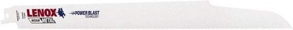 Lenox - 12" Long x 3/4" Thick, Bi-Metal Reciprocating Saw Blade - Tapered Profile, 18 TPI, Toothed Edge, Universal Shank - Industrial Tool & Supply