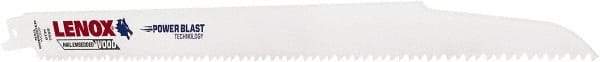 Lenox - 12" Long x 3/4" Thick, Bi-Metal Reciprocating Saw Blade - Tapered Profile, 6 TPI, Toothed Edge, Universal Shank - Industrial Tool & Supply