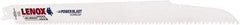 Lenox - 12" Long x 3/4" Thick, Bi-Metal Reciprocating Saw Blade - Tapered Profile, 6 TPI, Toothed Edge, Universal Shank - Industrial Tool & Supply