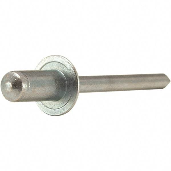 STANLEY Engineered Fastening - Size 4 Dome Head Stainless Steel Closed End Blind Rivet - Stainless Steel Mandrel, 0.126" to 0.187" Grip, 1/8" Head Diam, 0.129" to 0.133" Hole Diam, - Industrial Tool & Supply