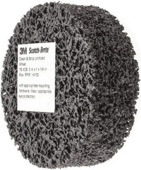 3M - 3" Diam, 1" Face Width, 1/4" Center Hole, Very Coarse Grade, Silicon Carbide Deburring Wheel - Unitized, Hard Density 7 Grade, 14,100 RPM - Industrial Tool & Supply