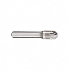 SGS - 1" Head Diam, 1/2" Shank Diam, 6 Flute 60° Solid Carbide Countersink - Industrial Tool & Supply