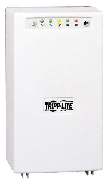 Tripp-Lite - 12 Amp, 1,500 VA, Wall Mount Line Interactive Backup Uninterruptible Power Supply - Backup 7 min with Full Load & 20 min with Half Load, 120 VAC Input & Output, 980 Watt Output, 1 Phases, 6 Outlets - Industrial Tool & Supply