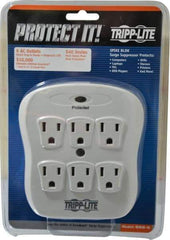 Tripp-Lite - 6 Outlets, 120 Volts, 15 Amps, Power Outlet Strip - Direct Plug-in Mount, 5-15P NEMA Configuration, 4.8" Strip, UL1449 3rd Edition - Industrial Tool & Supply