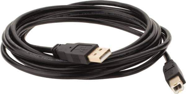 Tripp-Lite - 10' Long, USB A/B Computer Cable - Black, Male x Male - Industrial Tool & Supply