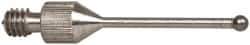 SPI - #4-48, 0.2810" Ball Diam, Chrome Alloy Steel Ball Contact Point - 0.281" Contact Point Length, Use with Dial Indicators - Industrial Tool & Supply