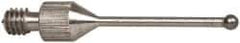 SPI - #4-48, 0.2810" Ball Diam, Chrome Alloy Steel Ball Contact Point - 0.281" Contact Point Length, Use with Dial Indicators - Industrial Tool & Supply