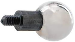 SPI - #4-48, 0.3430" Ball Diam, Chrome Alloy Steel Ball Contact Point - 0.343" Contact Point Length, Use with Dial Indicators - Industrial Tool & Supply