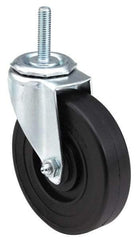 E.R. Wagner - 5" Diam x 1-1/4" Wide x 5-1/2" OAH Stem Mount Swivel Caster - Polyurethane, 280 Lb Capacity, Delrin Bearing, 1/2-13 x 1" Threaded Stem - Industrial Tool & Supply