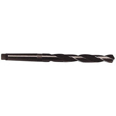 Interstate - 1-23/64", 4MT 118° Point High Speed Steel Taper Shank Drill Bit - Industrial Tool & Supply