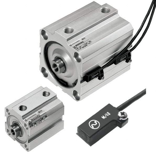 Norgren - 1" Stroke x 3" Bore Double Acting Air Cylinder - 1/4 Port, 1/2-20 Rod Thread, 145 Max psi, 23 to 176°F - Industrial Tool & Supply