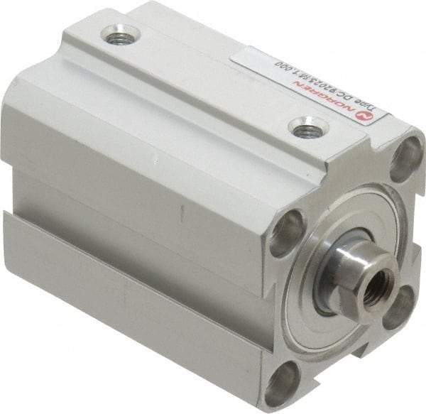 Norgren - 1" Stroke x 1" Bore Double Acting Air Cylinder - 10-32 Port, 1/4-28 Rod Thread, 145 Max psi, 23 to 176°F - Industrial Tool & Supply