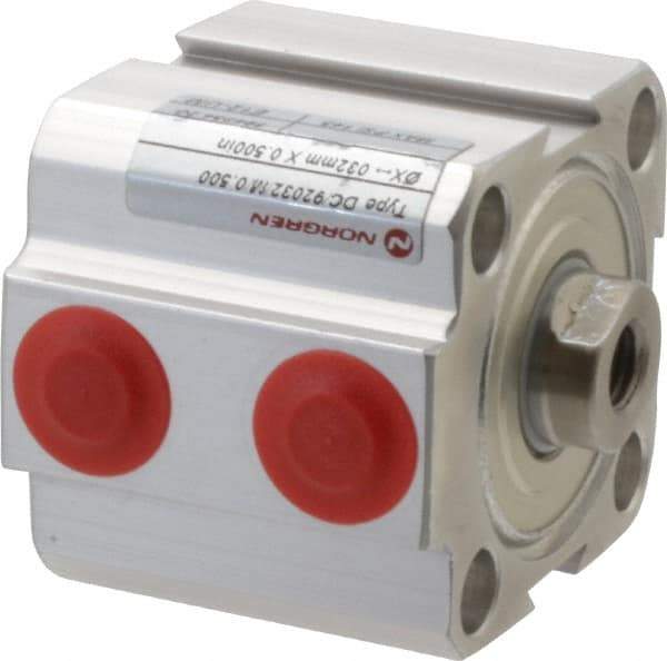 Norgren - 1/2" Stroke x 1-1/4" Bore Double Acting Air Cylinder - 1/8 Port, 5/16-24 Rod Thread, 145 Max psi, 23 to 176°F - Industrial Tool & Supply