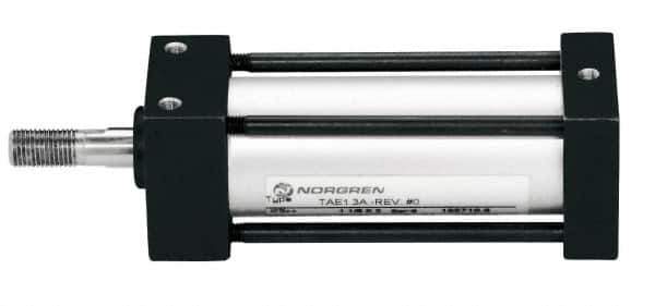 Norgren - 3" Stroke x 1-1/8" Bore Single Acting Air Cylinder - 1/8 Port, 5/16-18 Rod Thread, 150 Max psi, -20 to 200°F - Industrial Tool & Supply