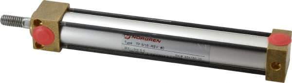 Norgren - 5" Stroke x 3/4" Bore Single Acting Air Cylinder - 1/8 Port, 5/16-18 Rod Thread, 150 Max psi, -20 to 200°F - Industrial Tool & Supply