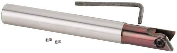 Kennametal - 3/4" Cutting Diam, 3/4" Shank Diam, 3/4" Max Depth of Cut, Straight Shank Indexable Copy End Mill - 1 Insert, KDMT 0750.. Insert, KDMT Toolholder - Industrial Tool & Supply