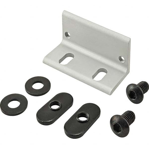 80/20 Inc. - 2" Wide x 1" High x 1" Long Open Shelving Door Catch Bracket - Industrial Tool & Supply