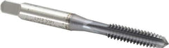 OSG - #5-40 UNC 2B/3B 3 Flute TiCN Finish High Speed Steel Straight Flute Standard Hand Tap - Plug, Right Hand Thread, 1-15/16" OAL, 5/8" Thread Length, H2 Limit, Oversize - Exact Industrial Supply