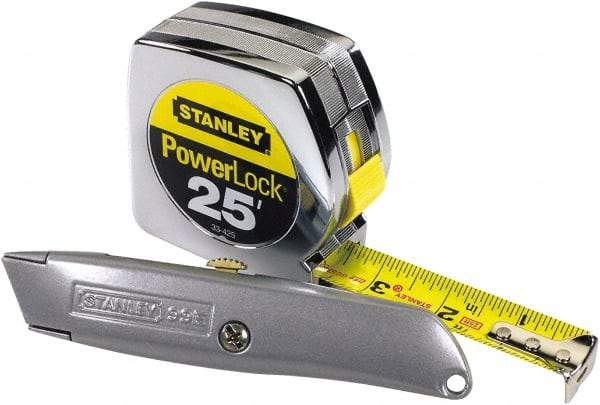 Stanley - 25' x 1" Tape Measure - 1/16" Graduation - Industrial Tool & Supply