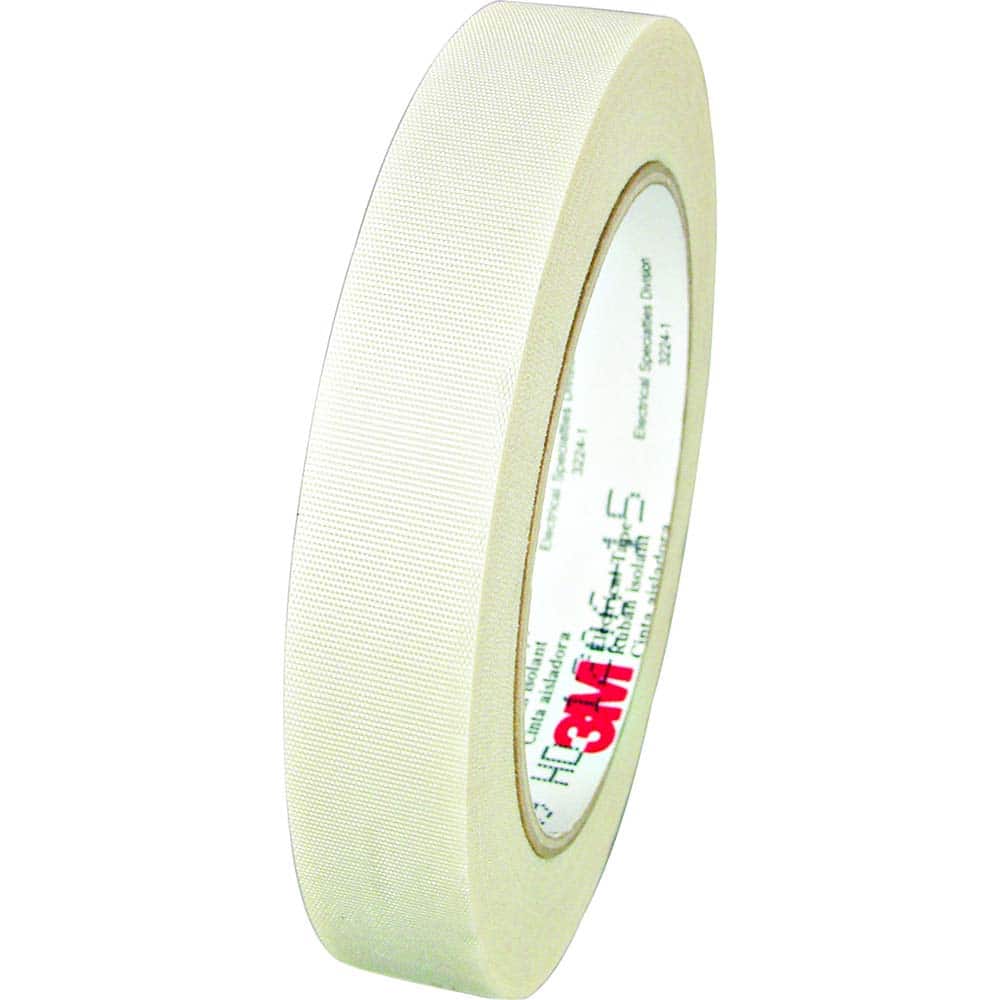 3M - 1" x 110' x 7 mil White Glass Cloth Electrical Tape - Industrial Tool & Supply