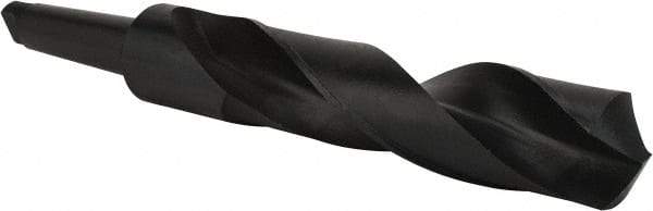 Interstate - 2-7/8", 5MT 118° Point High Speed Steel Taper Shank Drill Bit - Oxide Finish, 10" Flute Length, 17-3/8" OAL, Spiral Flute - Industrial Tool & Supply