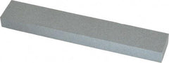 Made in USA - 220 Grit Aluminum Oxide Rectangular Polishing Stone - Very Fine Grade, 1" Wide x 6" Long x 1/2" Thick - Industrial Tool & Supply