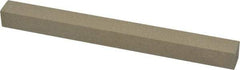 Made in USA - 320 Grit Aluminum Oxide Square Polishing Stone - Extra Fine Grade, 1/2" Wide x 6" Long x 1/2" Thick - Industrial Tool & Supply