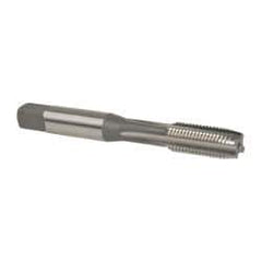 OSG - M8x1.00 Metric Fine 4 Flute Bright Finish High Speed Steel Straight Flute Standard Hand Tap - Plug, Right Hand Thread, 2" OAL, 1-1/8" Thread Length, D5 Limit, Oversize - Exact Industrial Supply