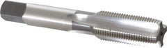 OSG - M18x1.50 Metric Fine 4 Flute Bright Finish High Speed Steel Straight Flute Standard Hand Tap - Plug, Right Hand Thread, 4-1/32" OAL, 1-13/16" Thread Length, D6 Limit, Oversize - Exact Industrial Supply
