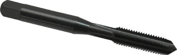 OSG - 3/8-16 UNC 3B 3 Flute Oxide Finish High Speed Steel Straight Flute Standard Hand Tap - Bottoming, Right Hand Thread, 2-15/16" OAL, 1-1/4" Thread Length, H3 Limit, Oversize - Exact Industrial Supply