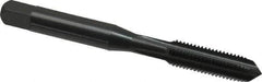 OSG - 3/8-16 UNC 3B 3 Flute Oxide Finish High Speed Steel Straight Flute Standard Hand Tap - Bottoming, Right Hand Thread, 2-15/16" OAL, 1-1/4" Thread Length, H3 Limit, Oversize - Exact Industrial Supply