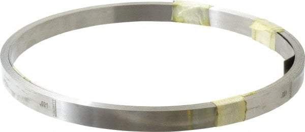 Starrett - 0.021 Inch Thick x 6.10 m Long x 1/2 Inch Wide, Feeler Stock Roll - Tempered Steel - Industrial Tool & Supply