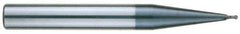 RobbJack - 2mm Diam, 2mm LOC, 2 Flute Solid Carbide Ball End Mill - AlTiN Finish, Single End, 63mm OAL, 6mm Shank Diam, Spiral Flute - Industrial Tool & Supply