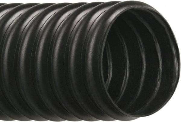 Hi-Tech Duravent - 1" ID, 28 Hg Vac Rating, 10 psi, Thermoplastic Vacuum & Duct Hose - 25' Long, Black, 1" Bend Radius, -40 to 250°F - Industrial Tool & Supply